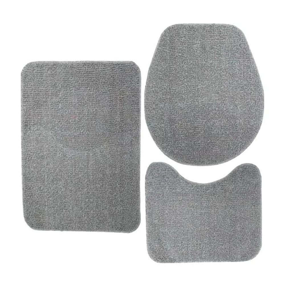 2X Kit 3 Tapetes Para Banheiro Peça Tapete Jogo Antiderrapan