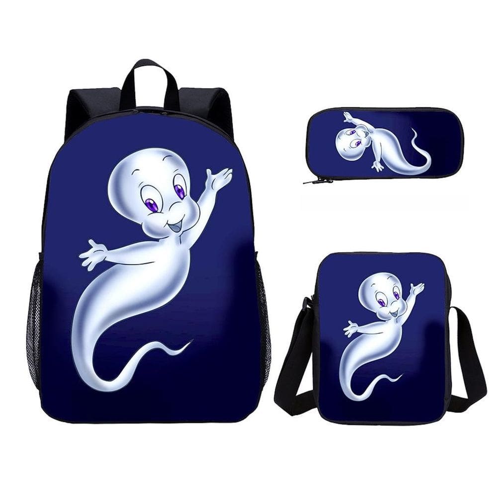 Conjunto de mochilas Das kleine Anime School Bag para crianças, 3 peças