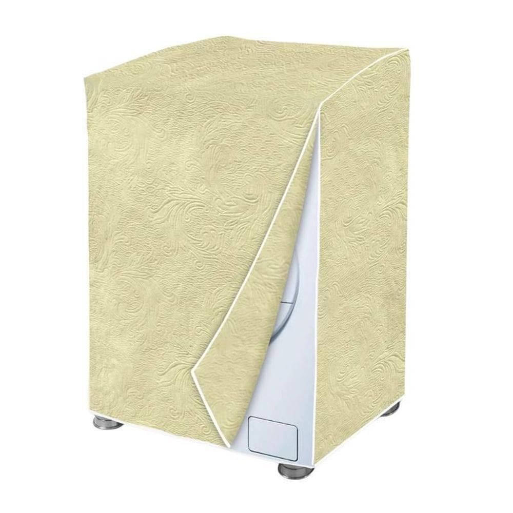 Capa Para Máquina De Lavar Gg Flanelada Bege Frontal