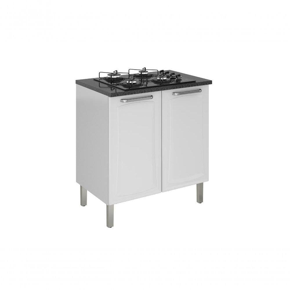 Balcão Cozinhas Itatiaia Tarsila Para Cooktop 4 Bocas - 2 Portas - Branco