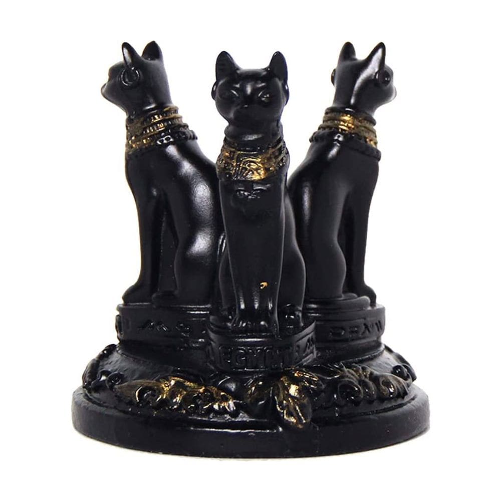 Estatueta, escultura, estátua, deus gato egípcio, bugigangas para casa