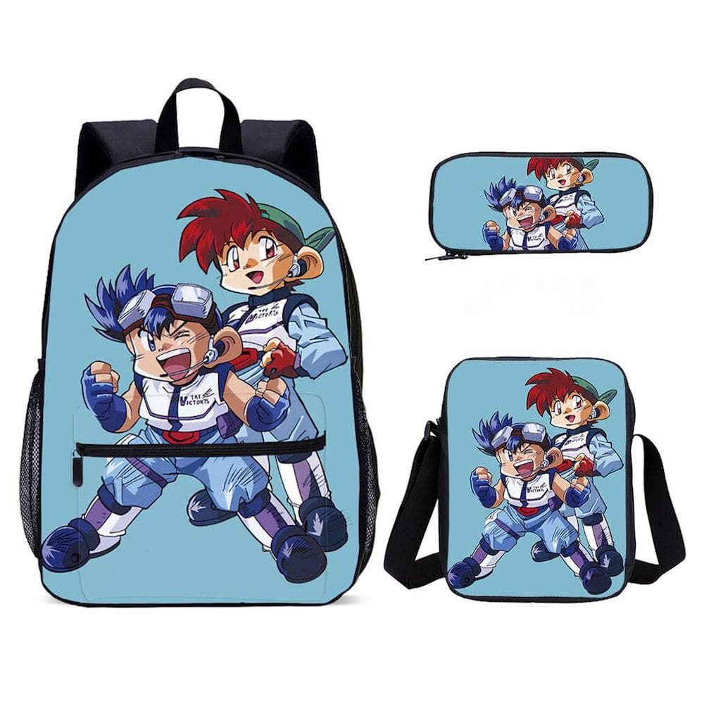 Conjunto de mochilas escolares, 3 peças, mochila de anime, bolsa casual para crianças