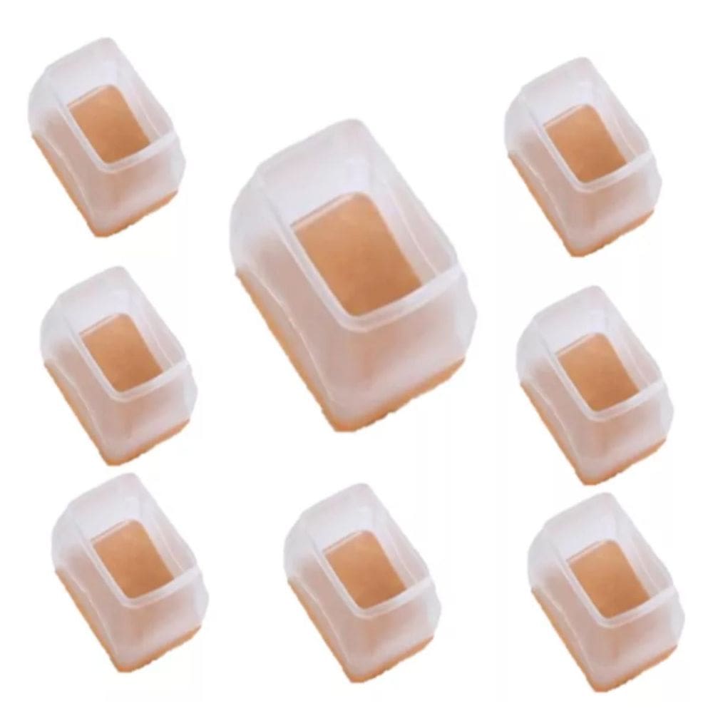 Kit 16 Capa Protetora De Silicone Retangular Feltro Na Sola