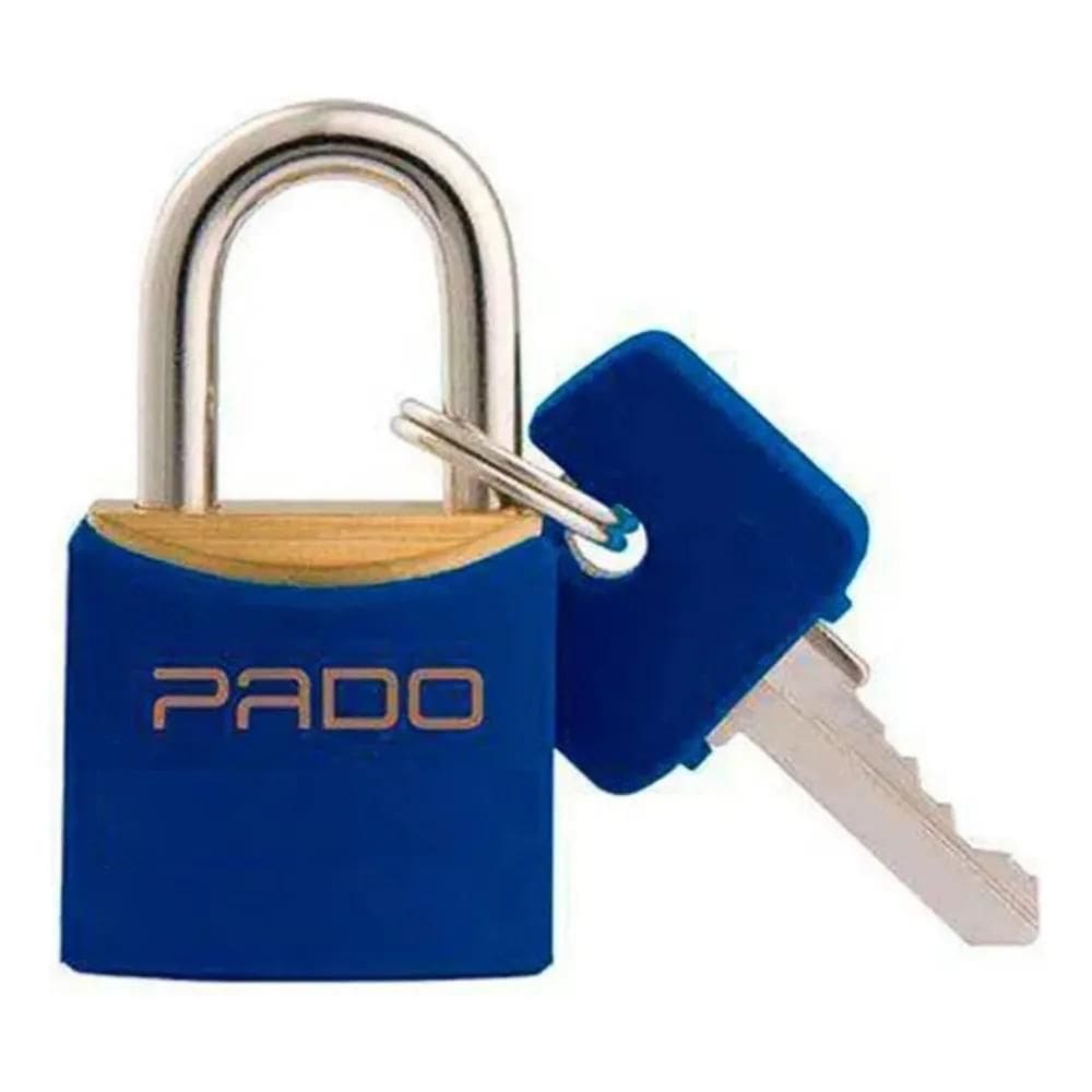 2X Cadeado De Latão 20Mm Azul Pado