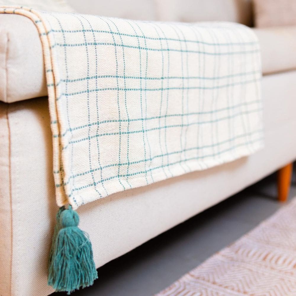 Manta Betina 100% Algodão Verde & Cru 1.20Mx1.80M