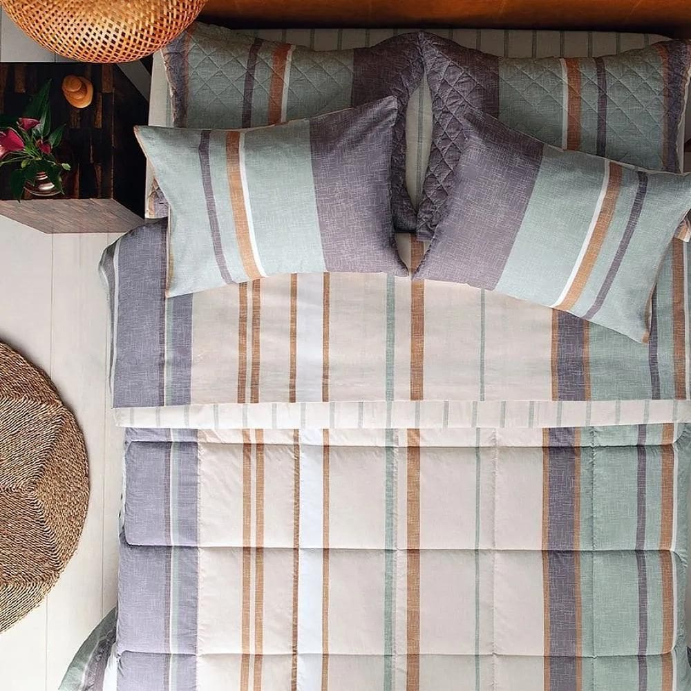 Jogo De Cama King Estampado 160 Fios - Andreza Luan