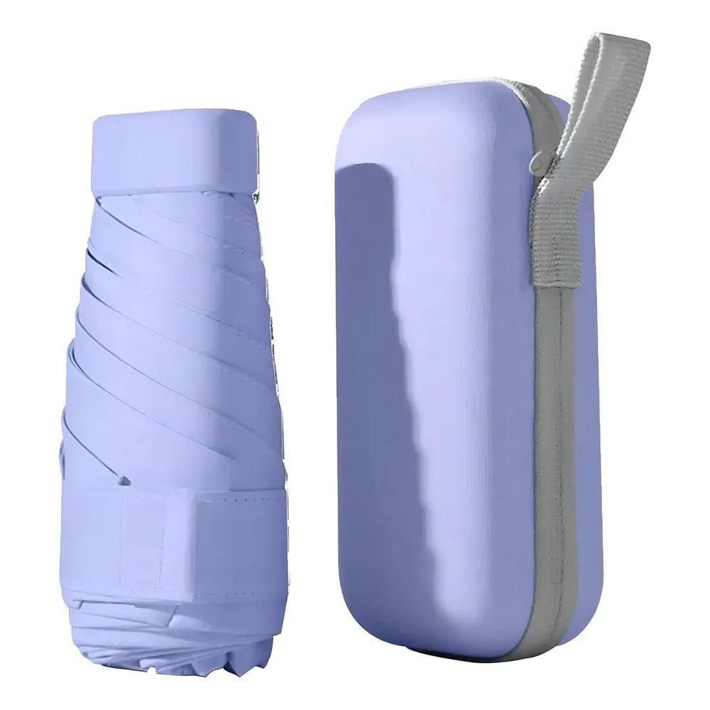 2X Mini Guarda Chuva Bolsa Cápsula De Bolso Portátil Anti-Uv