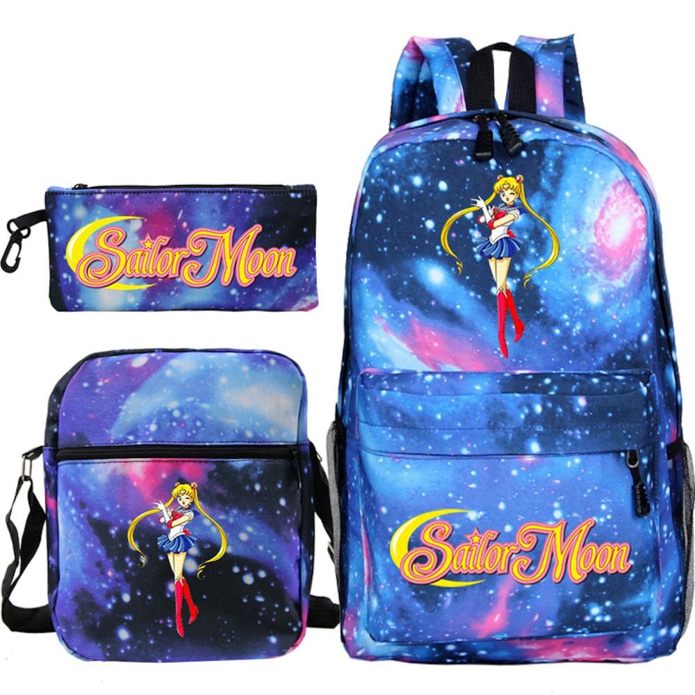 Conjunto de mochilas escolares Sailers Moons Tsukino Usagi 3 unidades