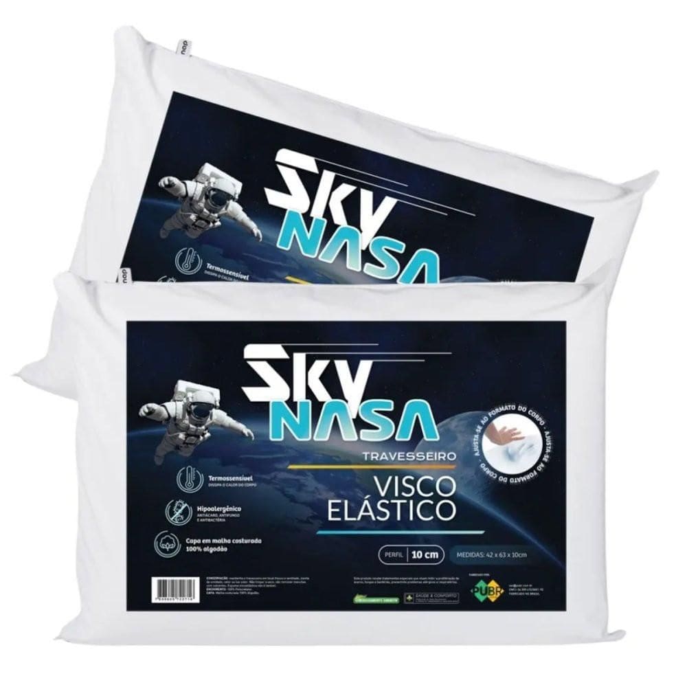 Kit 2 Travesseiros Viscoelástico Basic Sky