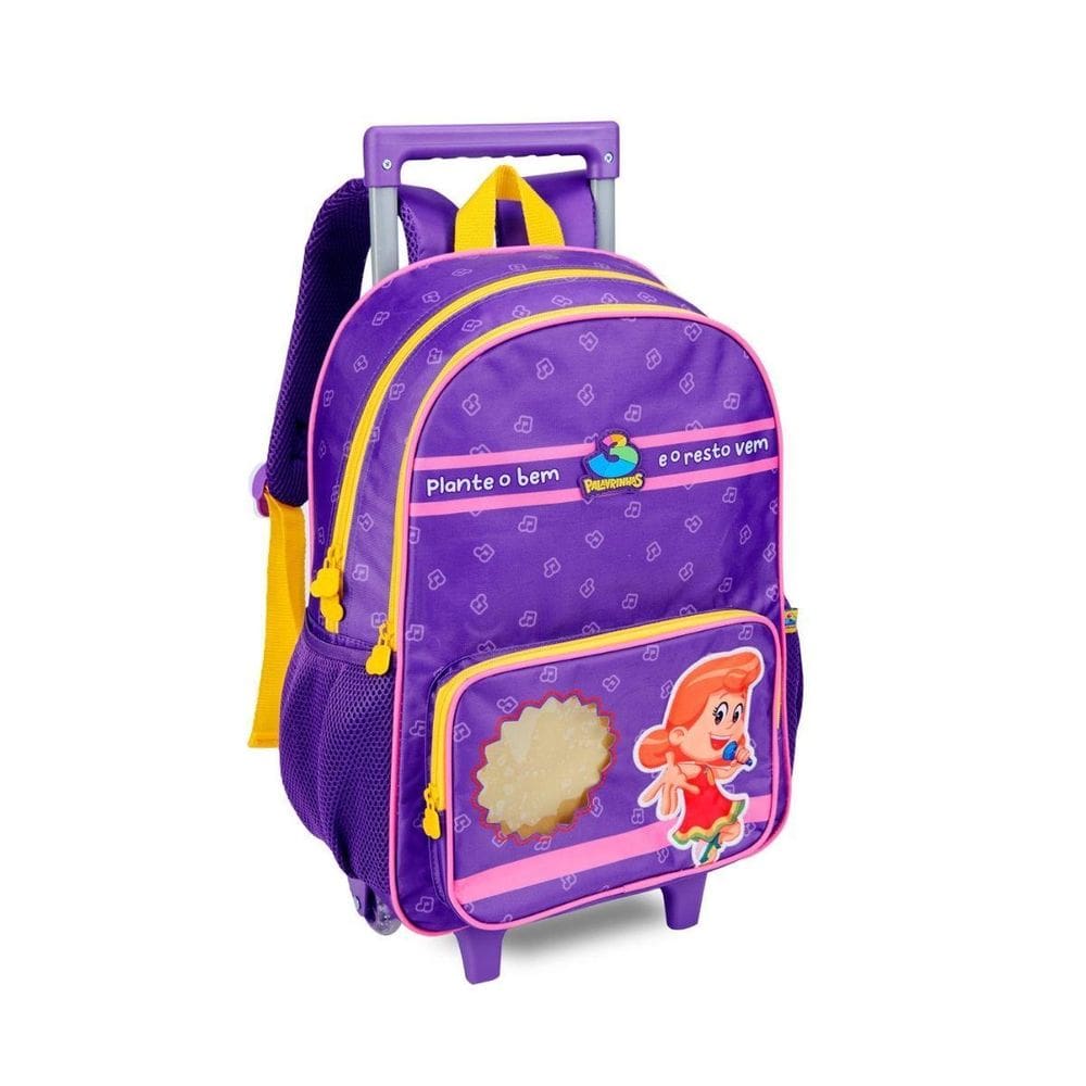 Mochila Carrinho Escolar Três Palavrinhas Bolsa Infantil
