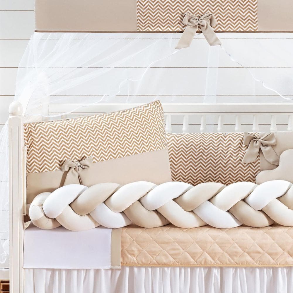 Kit Berço Americano Protetor Berço Trançado Ternura Luxuoso