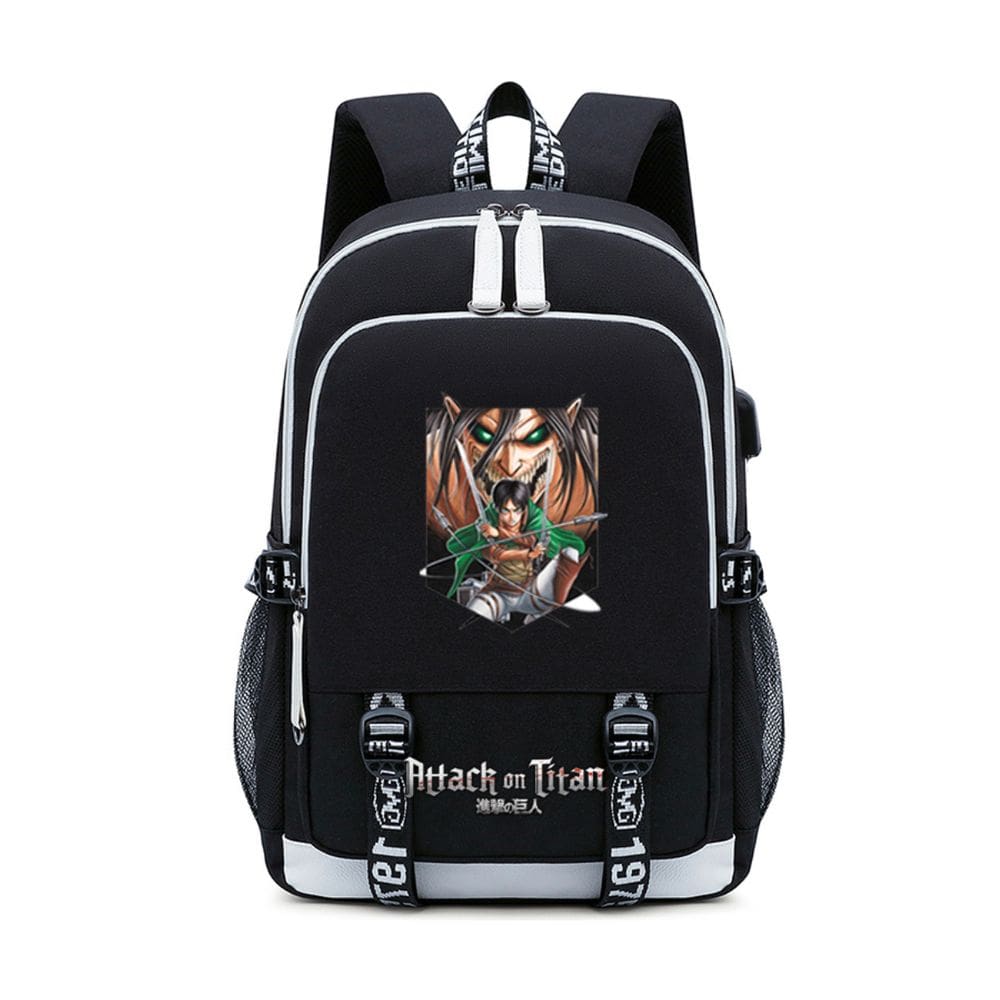 Mochila Attacks on Titans Levis Ackermans Cartoon Kids