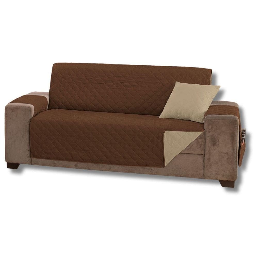 Capa Protetora Sofá King 3 Lugares Manu Matelado Dupla Face