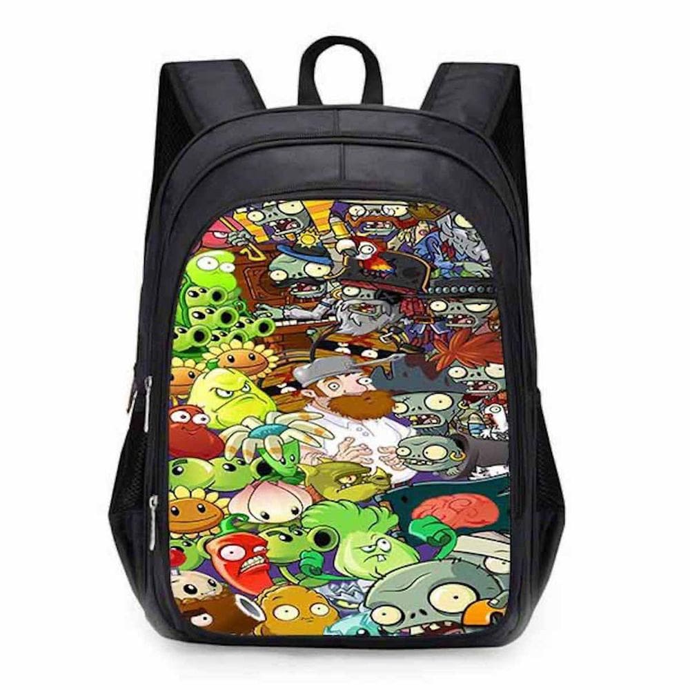 Mochila Plants vs Zombies Cartoon Kids School Oxford Cloth