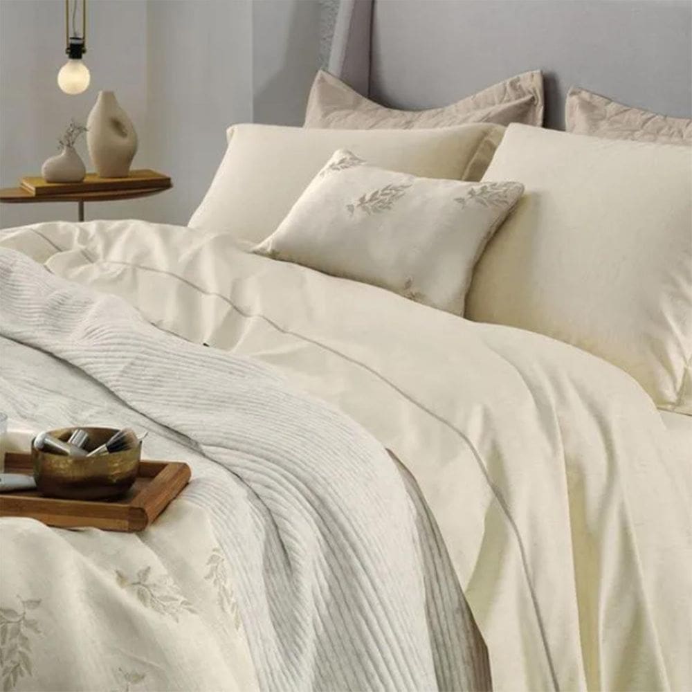 Jogo Cama Casal Sândalo Viscolinho Bege Kartsen