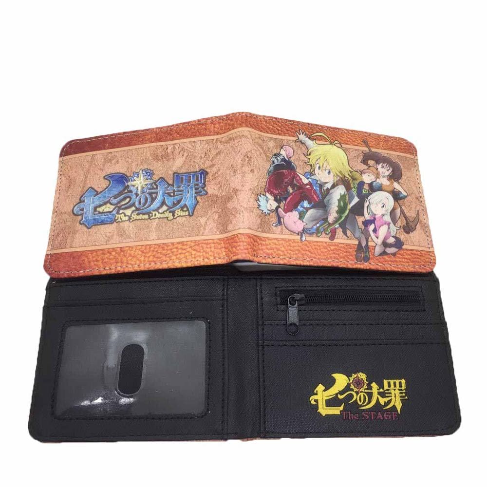 Carteira Seven Deadly Sins Anime Characters Slim BiFold PU