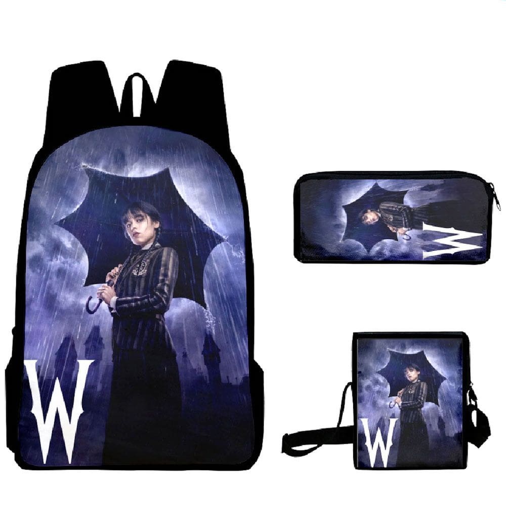 Conjunto de mochilas escolares às quartas-feiras, 3 unidades para estudantes