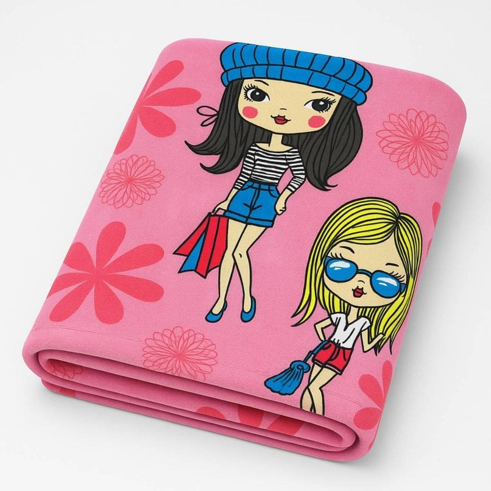 Manta Microfibra 180X200Cm Estampada Solteiro King Amigas