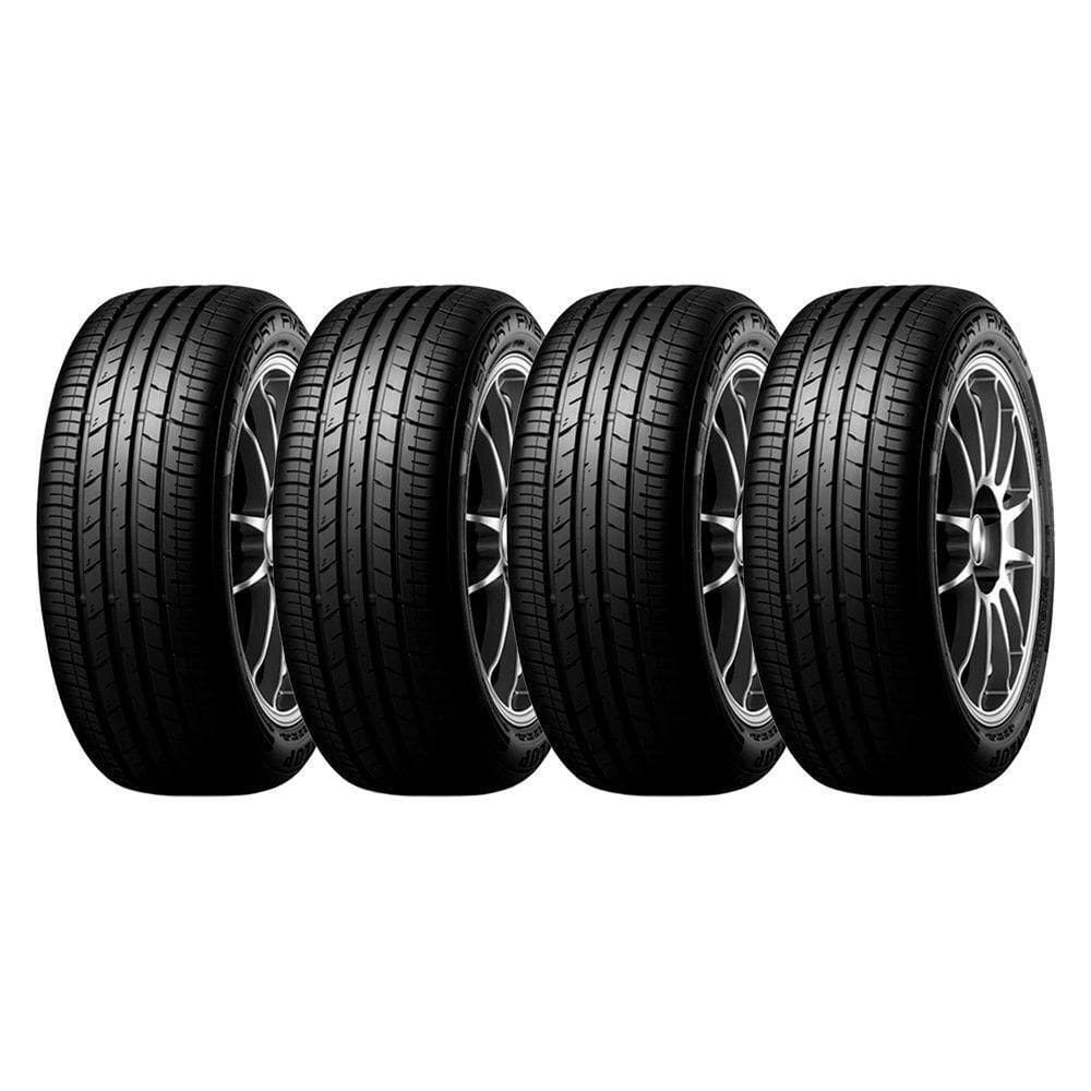 Kit 4 Pneus Dunlop 195/65r15 Sport Fm800 Preto