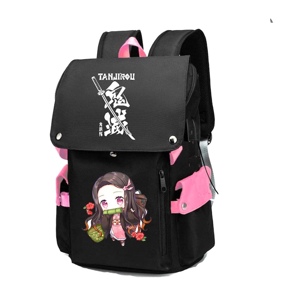 Mochila escolar de anime Demons Slayers Kids Oxford 48cm