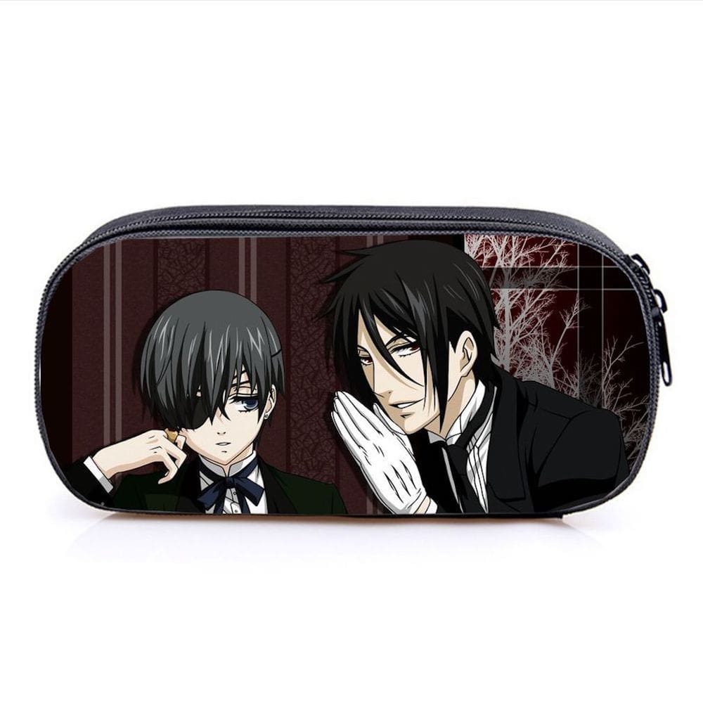 Estojo de lápis Black Butlers DoubleLayer Cartoon Anime Pencil