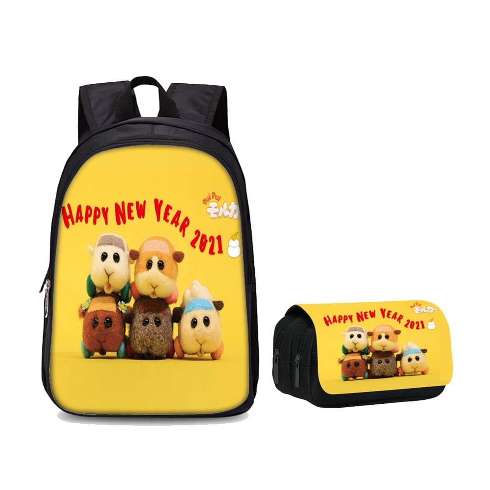 Mochila Puis Puis Molkers Anime School, conjunto de 2 peças