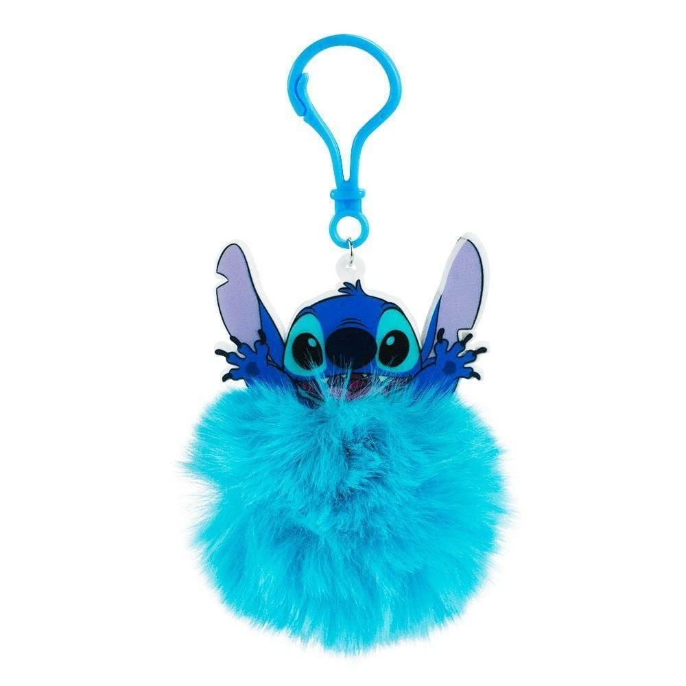Chaveiro Azul Pom Pom Stitch 10Cm - Disney