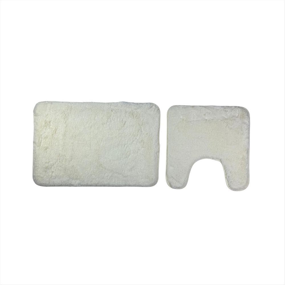 Tapetes Banheiro Antiderrapante Branco 2 Peças Versátil Box