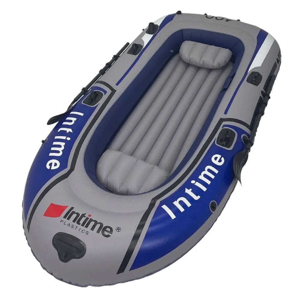 Bote Barco Inflavel Grande 4 Pessoas Intime Inflador Remo Praia Lancha Passeio Iate Jetski Mar Rio Reforçado