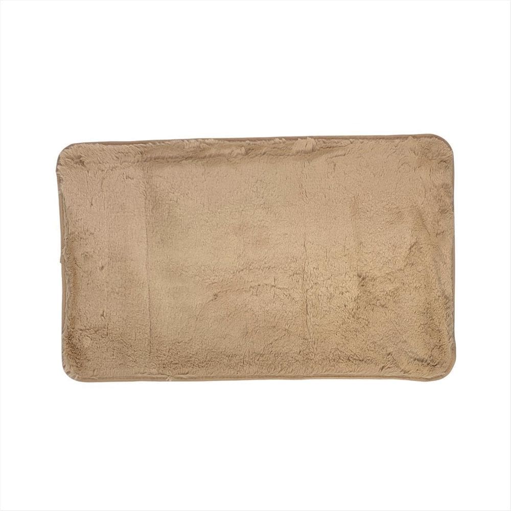 Tapete Peludinho Cor Bege Absorvente Antiderrapante Box