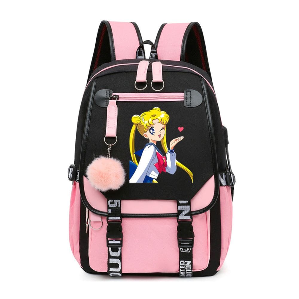 Mochila Sailors Moons Tsukinos Usagis Cartoon Kids Nylon