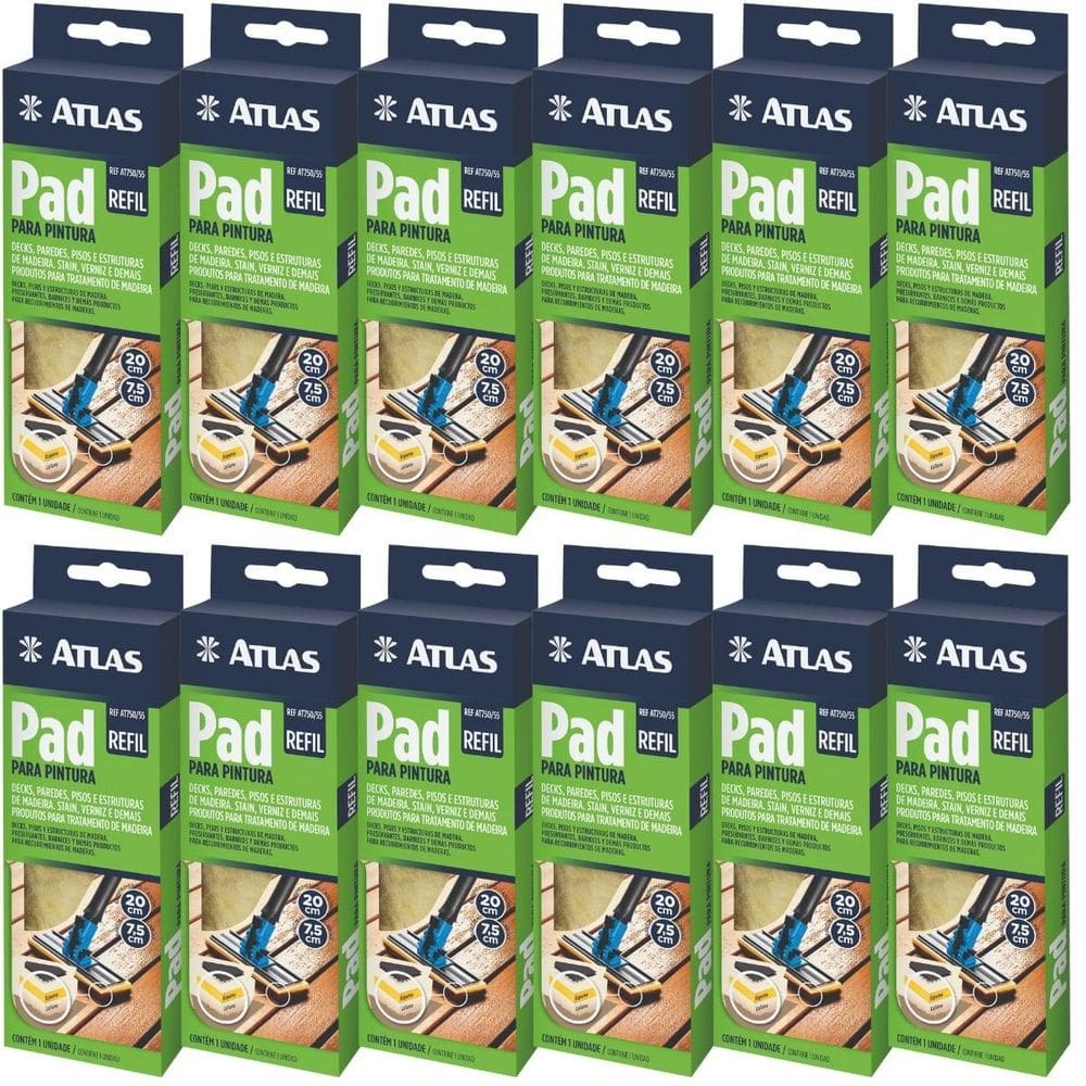Refil De Pad Para Pintura Deck Madeira Verniz Kit 12 Un