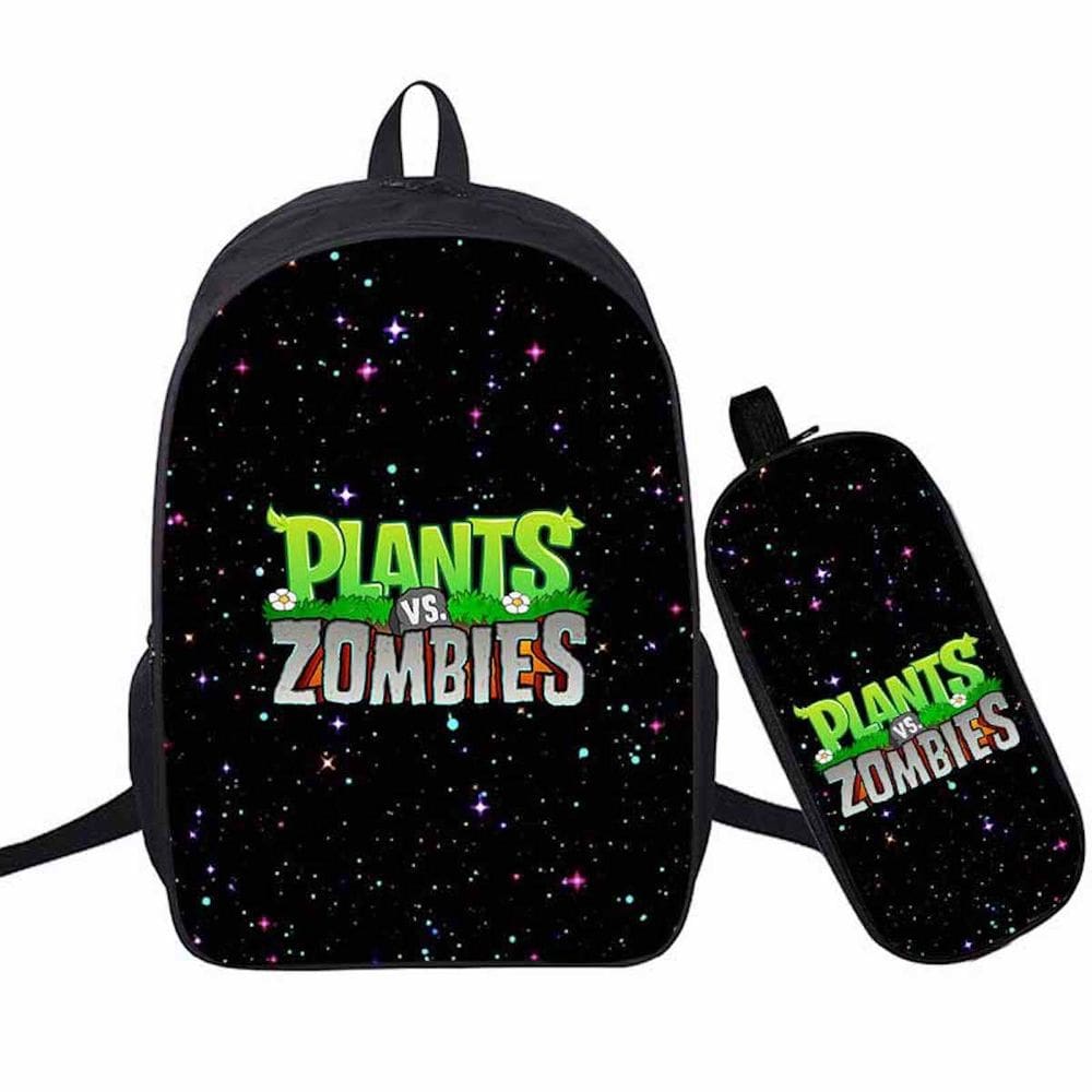 Conjunto de mochilas Plants Zombies Cartoon Kids School, 2 unidades