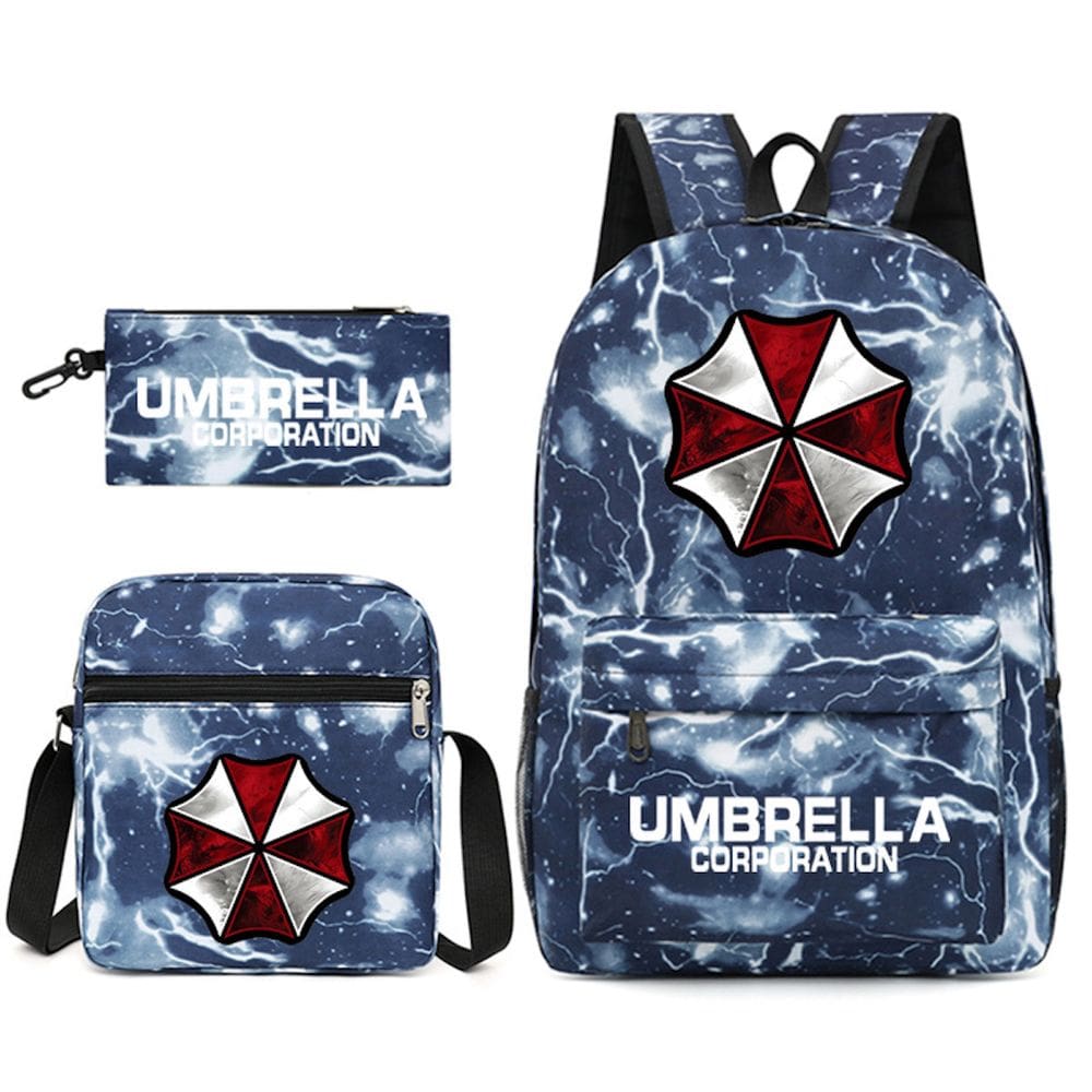 Conjunto de mochilas Resident Evil Cartoon Kids Nylon, 3 unidades
