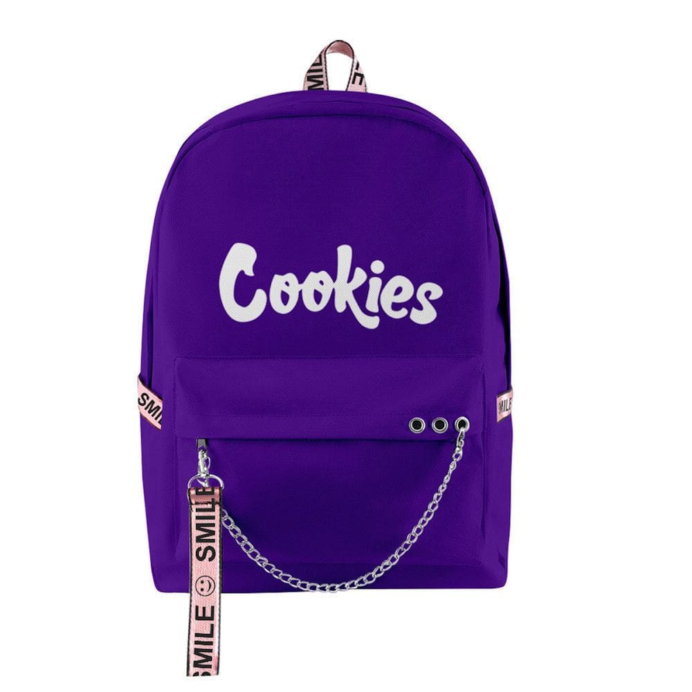 Mochila Cookies Kids School em poliéster impresso em 3D 28x17x42cm