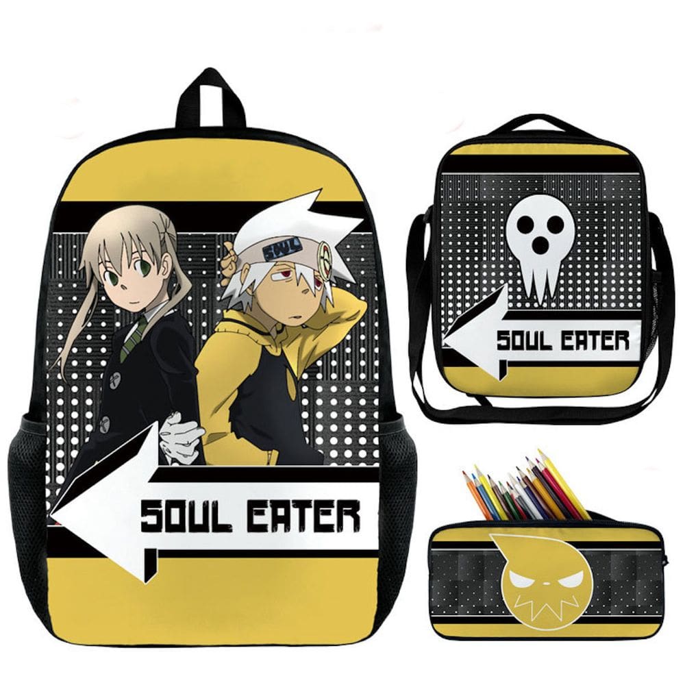 Mochila 3 unidades/lote Souls Eaters Makas Albarns Anime School