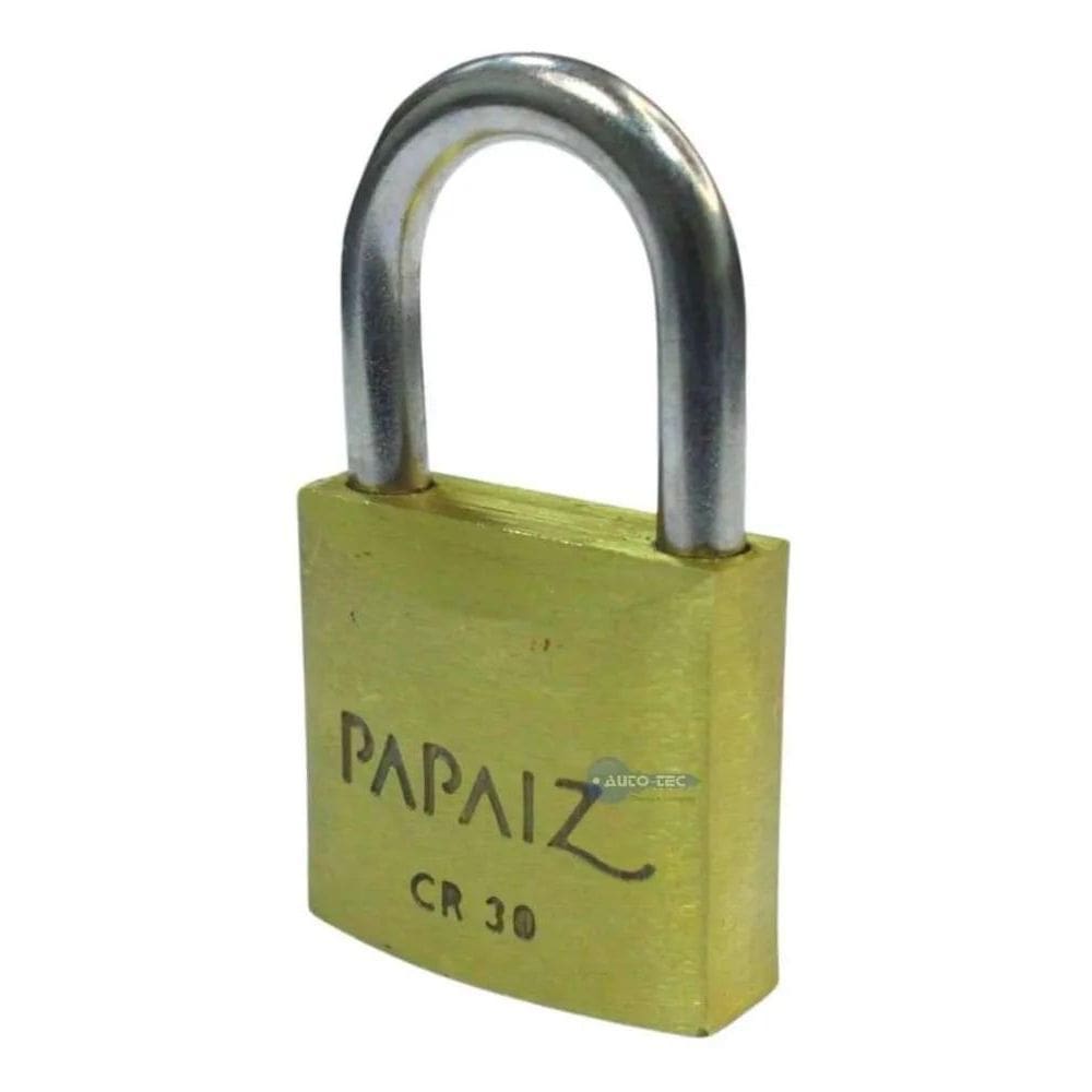 2X Cadeado De Latão Maciço Com Haste Curta Papaiz Cr 30Mm Co