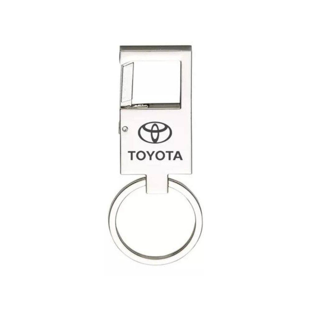 Chaveiro Para Toyota Corolla Metal Espelhado Mosquetão - E