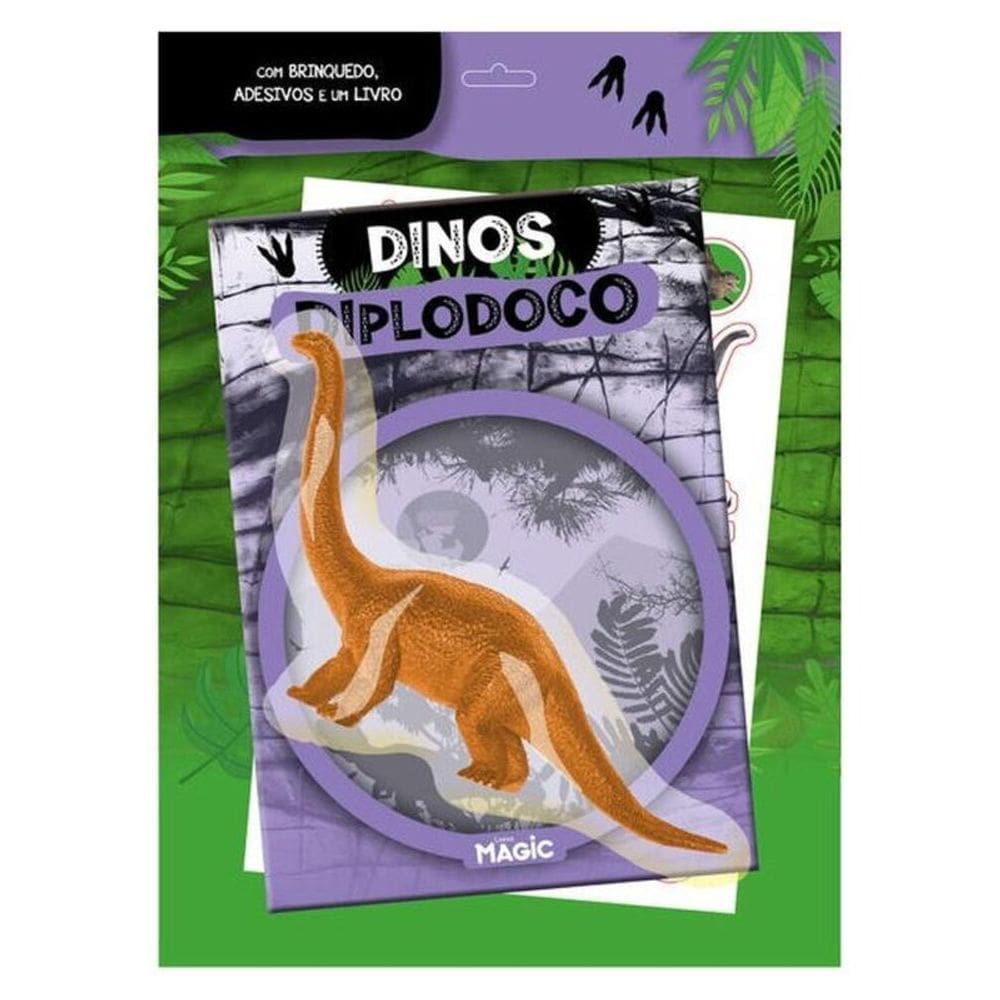 Dinos Diplodoco Com Brinquedo E Adesivos
