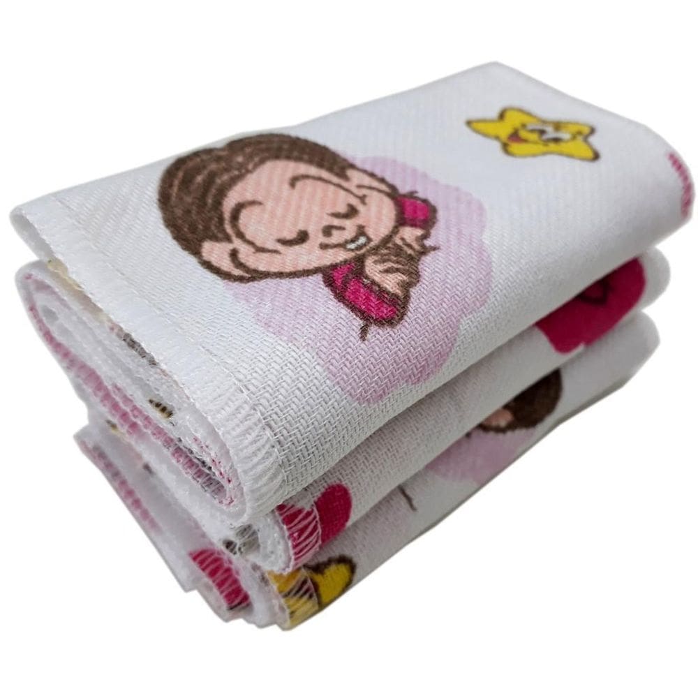 Pacote Com 3 Faixa De Umbigo Turma Da Mônica