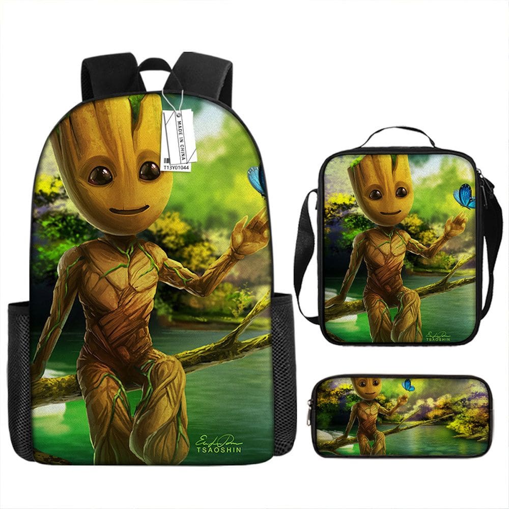 Conjunto de mochilas Galaxys Gardians Babys Groots I am Groots Cartoon