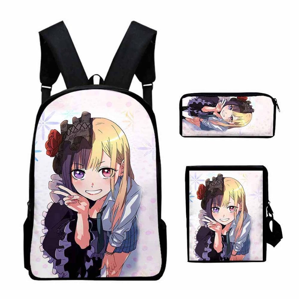 Conjunto de mochilas My Dress Up Darlings Cartoon Kids School 3 unidades