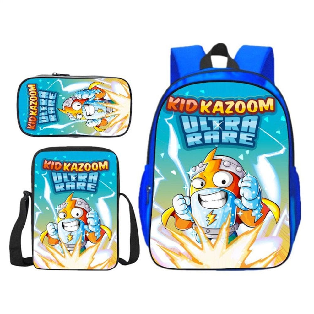 Conjunto de mochilas escolares Kid Kazoom com bolsa de ombro e estojo para canetas