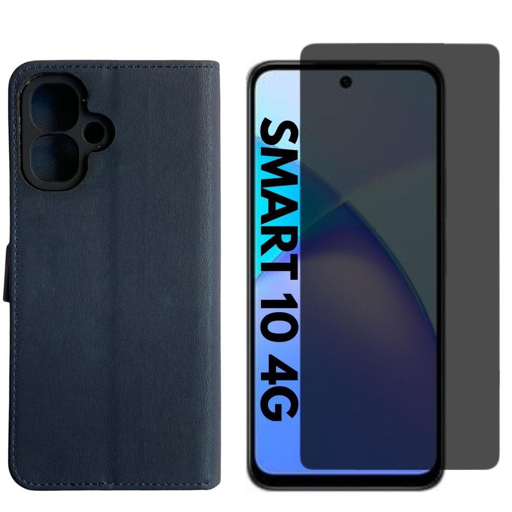 Capa Carteira + Pel. Hidrogel Privativa Compativel Infinix