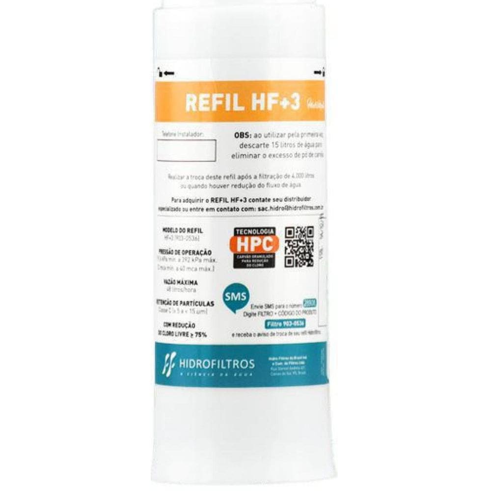 Refil Purificador De Água Ibbl - Hf+3 Hidrofiltros