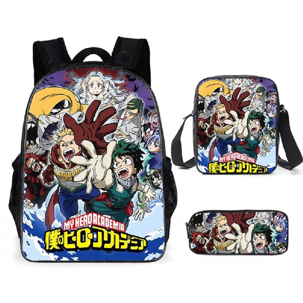 Conjunto de mochilas escolares My Heros Academias Anime Casual