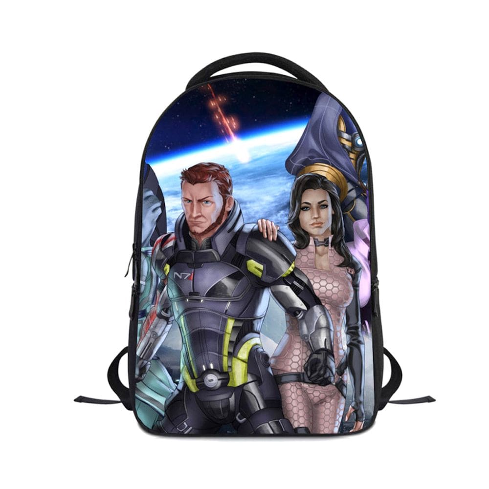 Mochila escolar infantil Mass Effect 3D em poliéster