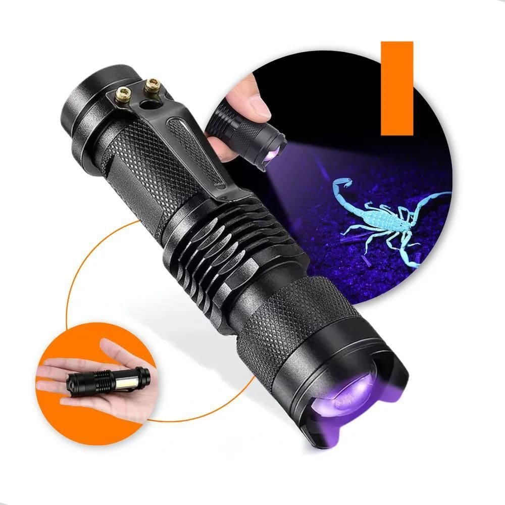 2X Polaris Shop Lanterna Uv Led T6 Ultravioleta Luz Negra Ro