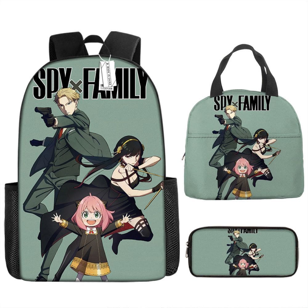Conjunto de mochilas Spys Familys Anya Forger Anime para crianças