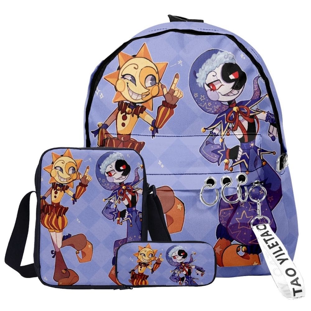 Conjunto de mochilas Sundrops Anime School, 3 peças com bolsa de ombro